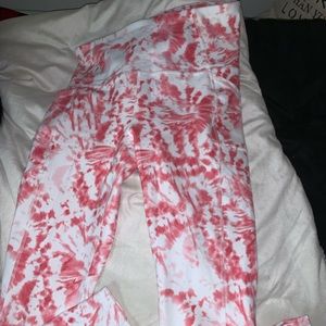 RBX Pink Tie Dye Leggings Size Medium